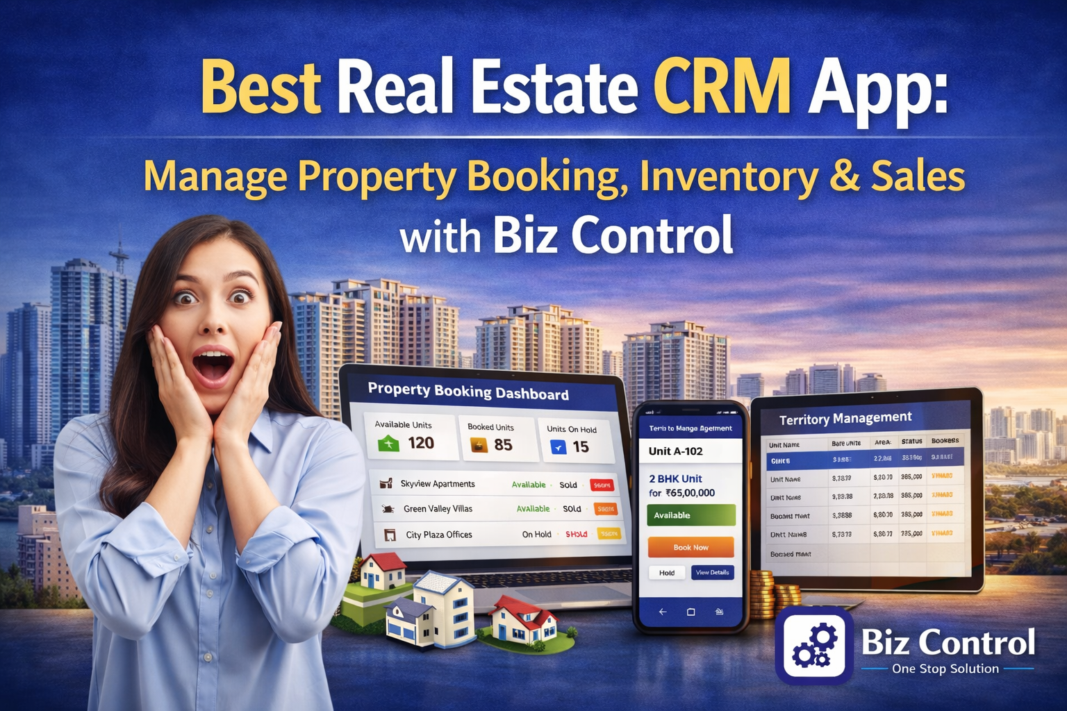 Read more about the article Best Real Estate CRM App: Manage Property Booking, Inventory & Sales with Biz Control