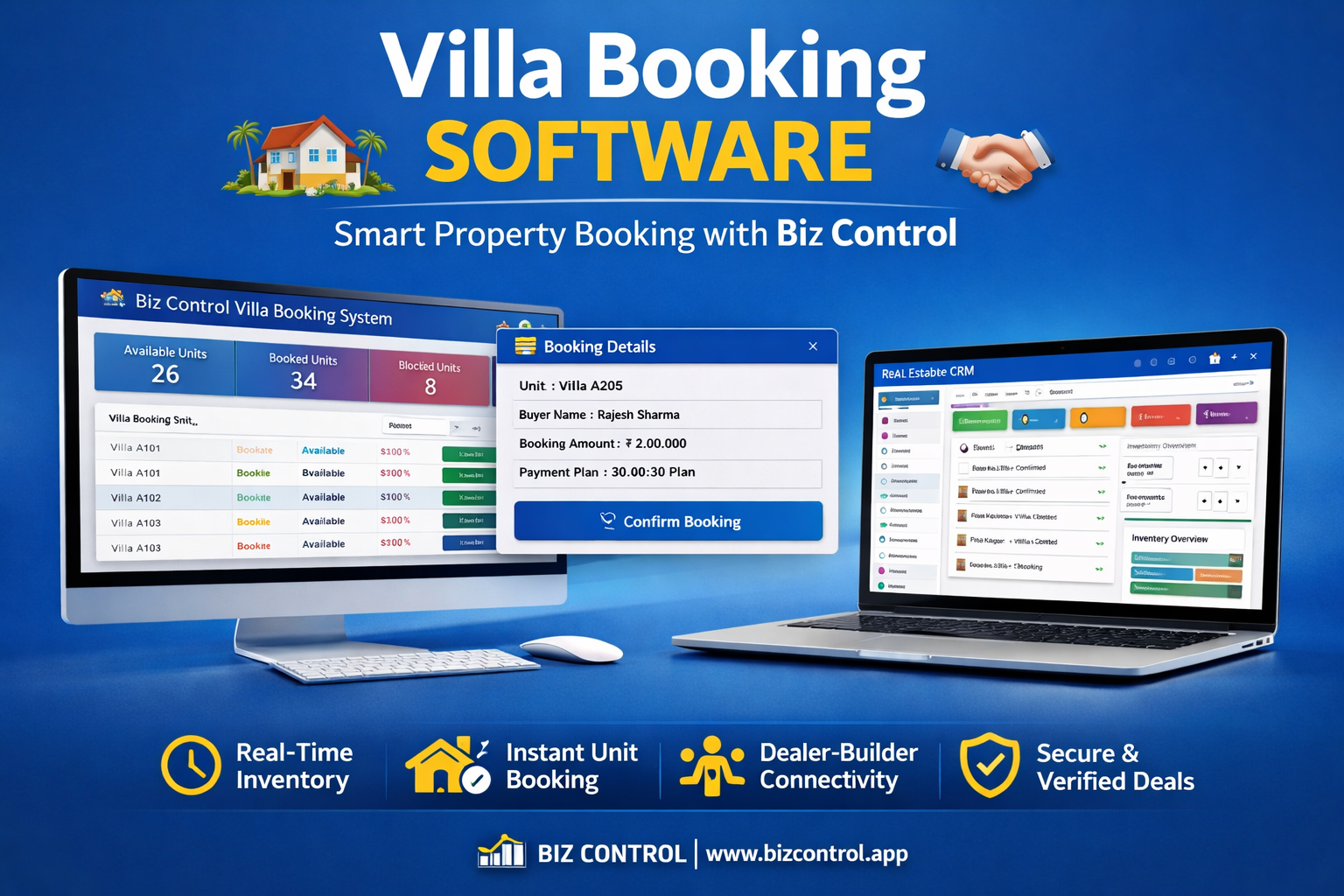 You are currently viewing Villa Booking Software for Builders & Dealers | Smart Property Booking with Biz Control