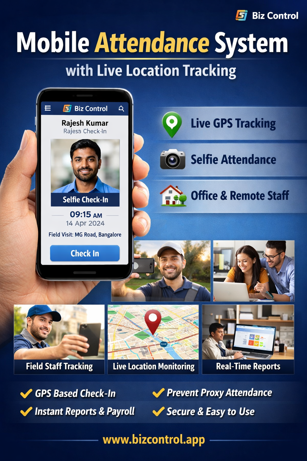 Read more about the article Mobile Attendance System with Live Location Tracking | Biz Control App